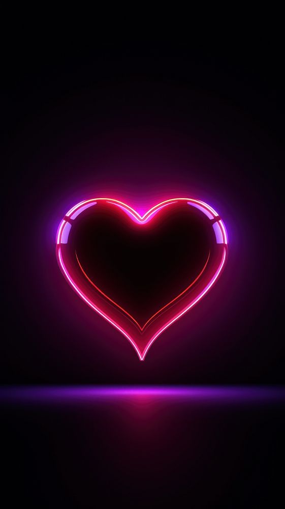 Mini heart light neon night. AI generated Image by rawpixel.