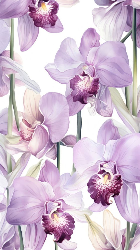 Orchid flower plant inflorescence backgrounds. AI generated Image by rawpixel.