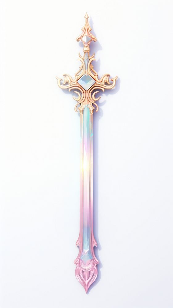 A magical 3D sword dagger white background creativity.