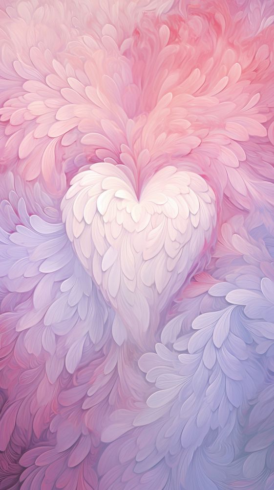  A fluffy heart wallpaper backgrounds creativity abstract. AI generated Image by rawpixel.