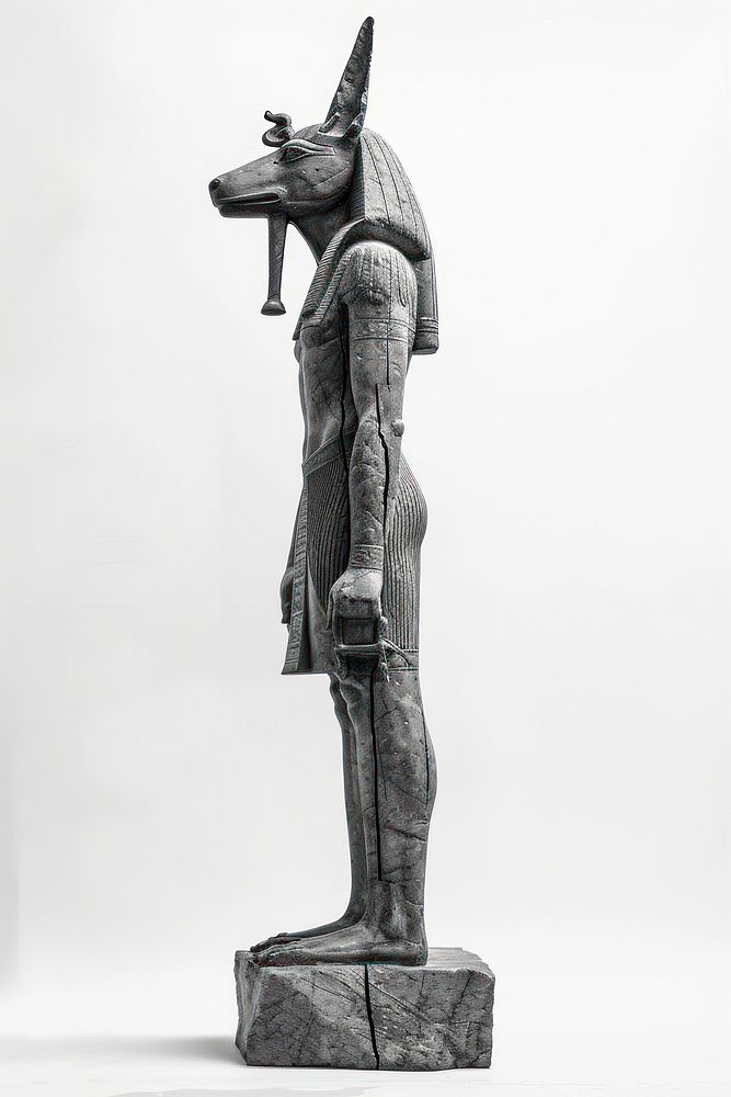 Bas-relief anubis sculpture texture statue art representation.