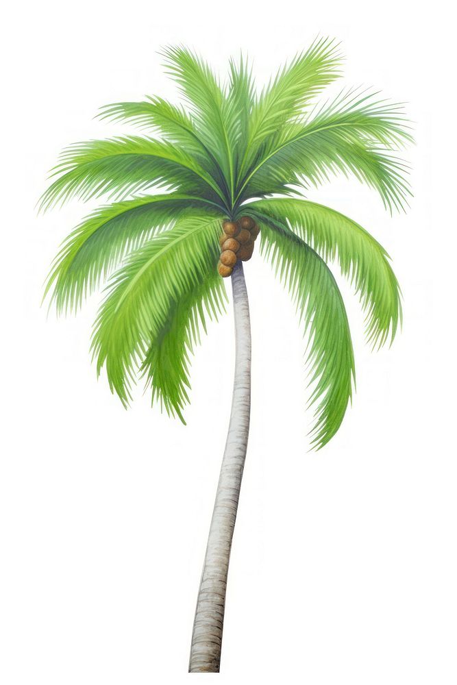 A palm tree plant white background arecaceae.