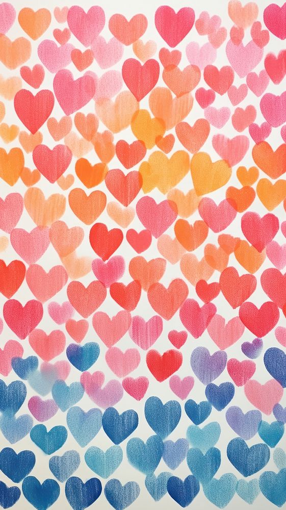  Hearts backgrounds pattern texture. AI generated Image by rawpixel.