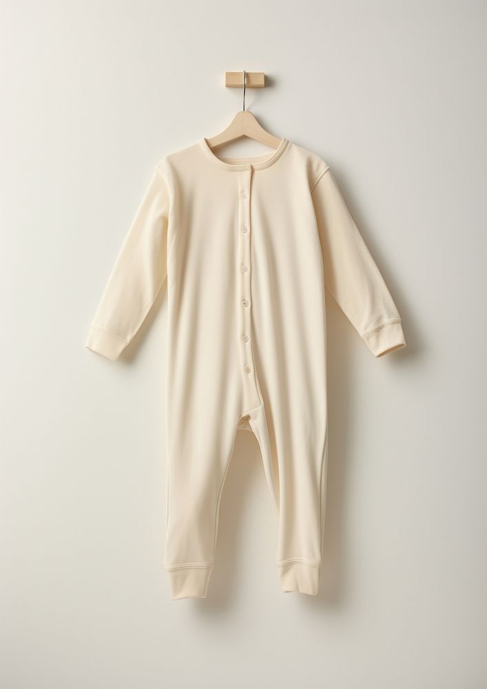 Cream pajamas  baby coathanger simplicity.