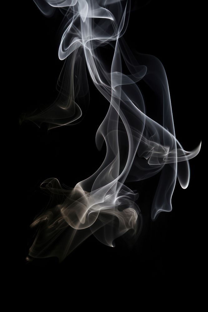 Burning smoke effect black fog black background. AI generated Image by rawpixel.