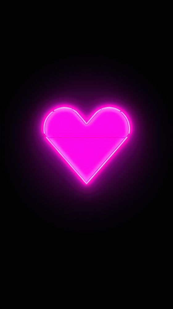  Envelpope with heart wallapaper light neon purple. AI generated Image by rawpixel.
