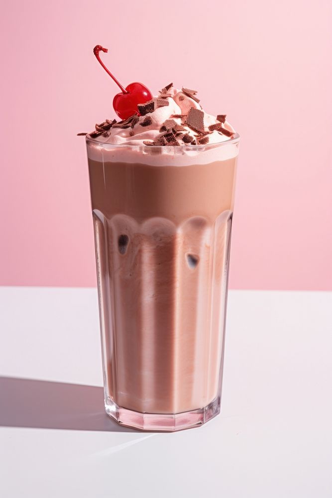 Chocolate Thai milkshake smoothie dessert drink.