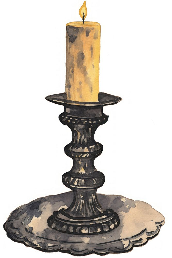Illustration of a Candle Holder candle white background candle holder.