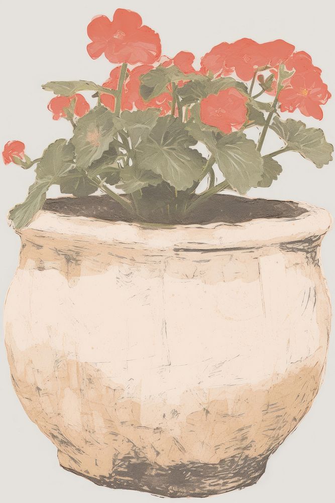 Illustration of a Flower Pot flower plant vase.