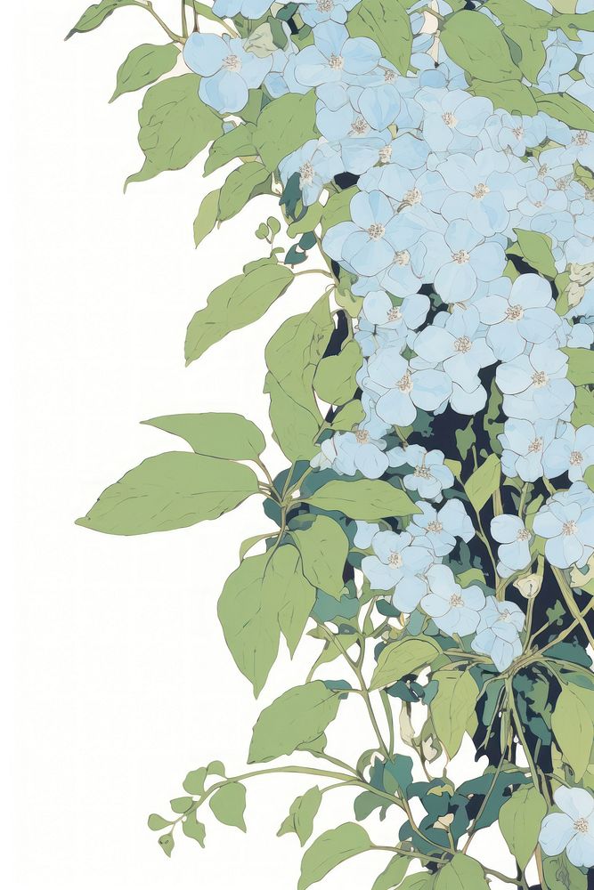 Illustration of a Jasmine blue backgrounds pattern flower.