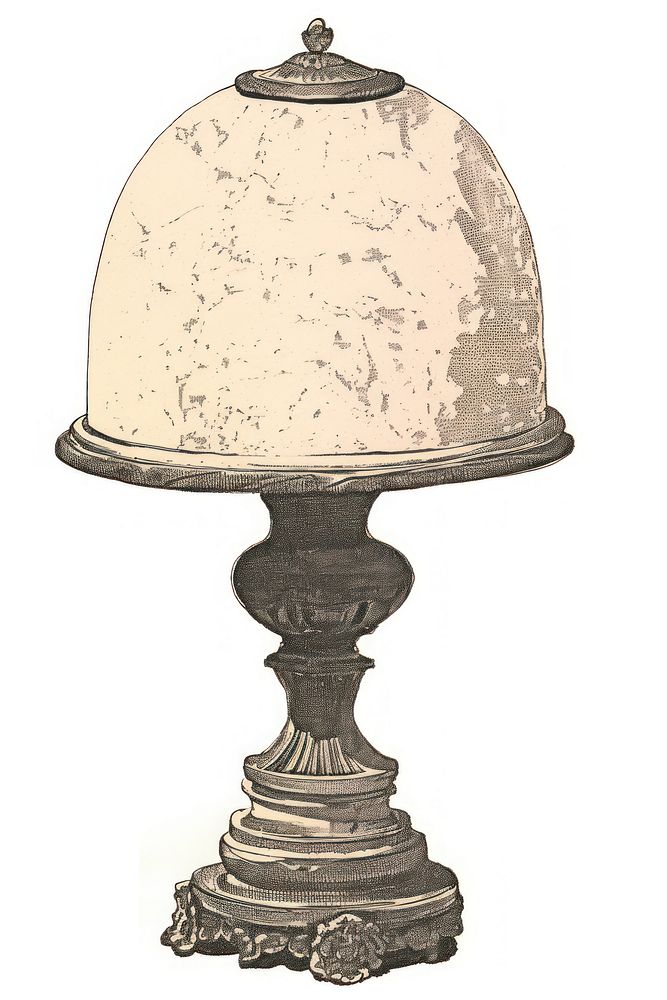 Illustration of a lamp lampshade white background chandelier.
