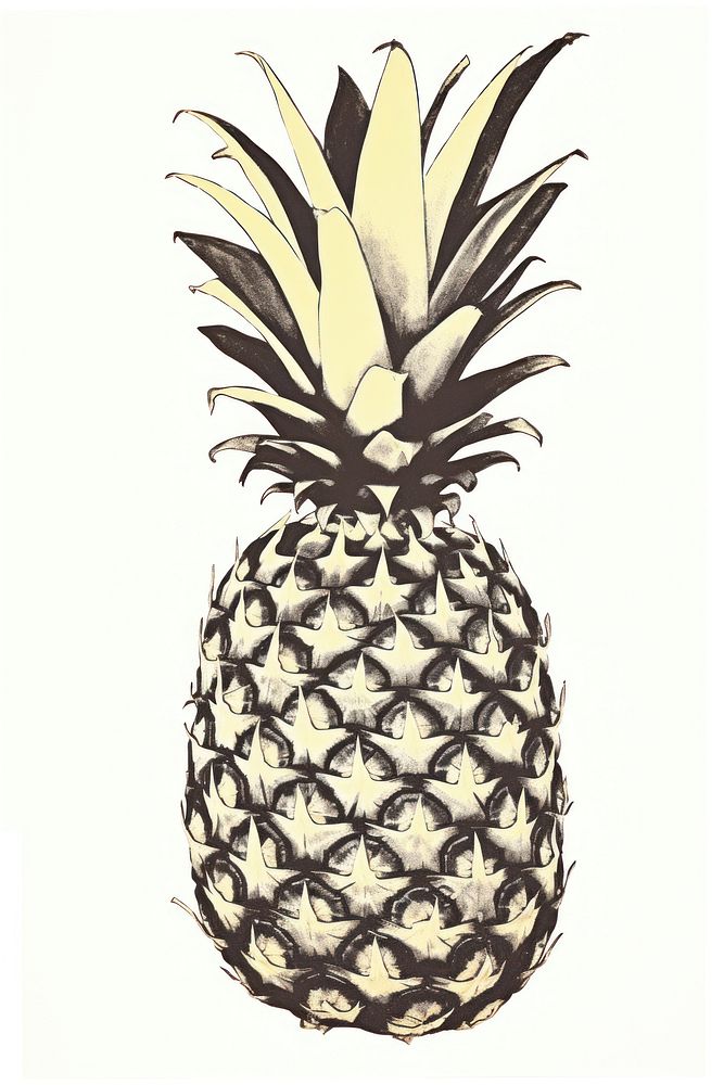 Illustration of a pineapple fruit plant food.