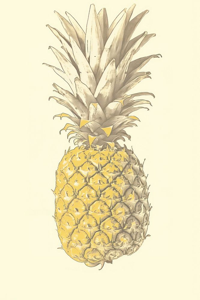 Illustration of a pineapple fruit plant food.