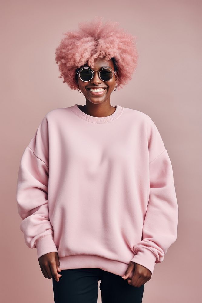 Lifestyle Black Woman sweatshirt clothing.