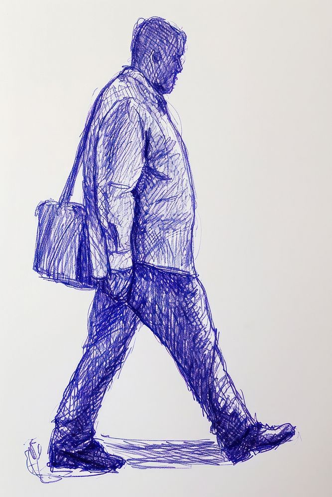 Drawing man walking sketch adult Premium Photo Illustration rawpixel