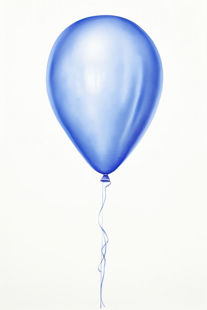 Drawing balloon sketch blue anniversary.