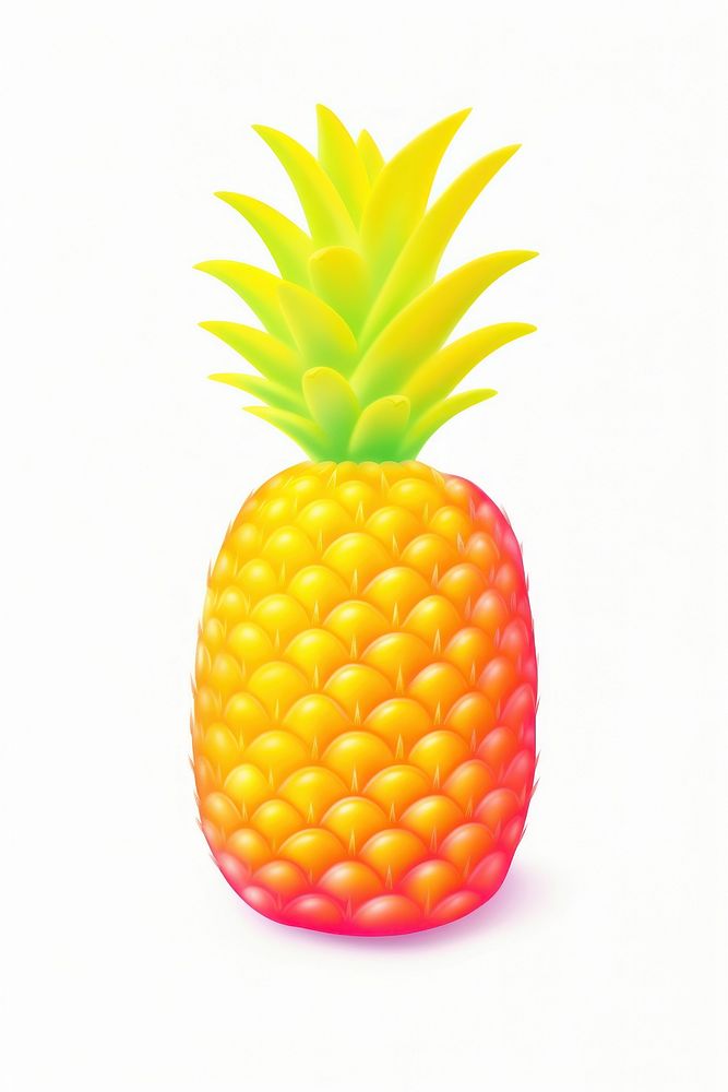 Surrealistic painting of pineapple fruit plant food.