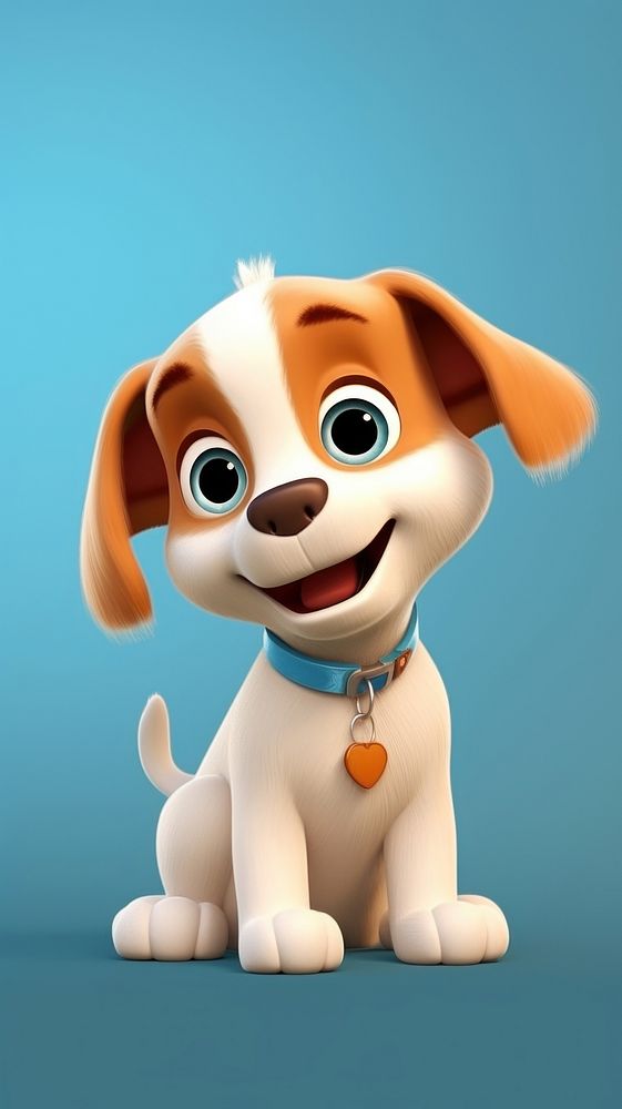  3D cartoon puppy dog toy animal. AI generated Image by rawpixel.