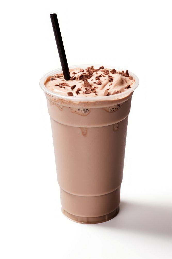 Iced Chocolate milk in takeaway cup chocolate milkshake smoothie. AI generated Image by rawpixel.