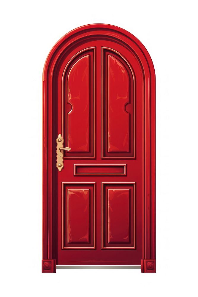 Red door white background architecture protection. AI generated Image by rawpixel.