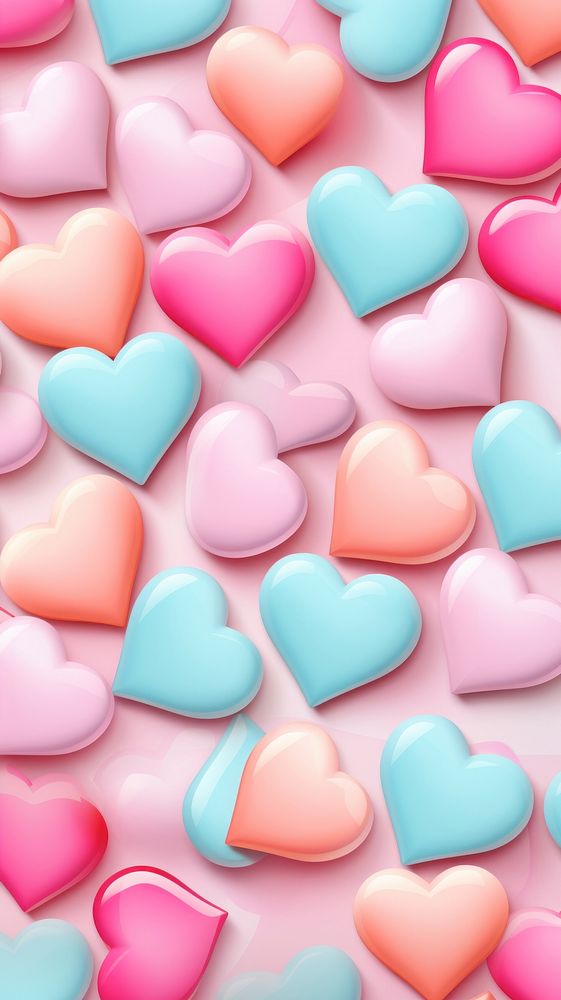  Heart candy confectionery pattern. AI generated Image by rawpixel.