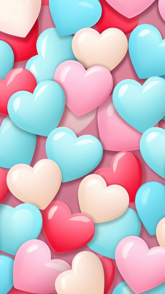  Candy pattern heart confectionery. AI generated Image by rawpixel.