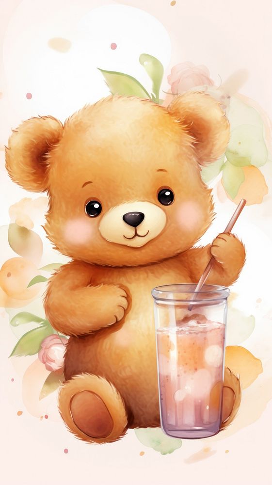  Bear cartoon cute bear. AI generated Image by rawpixel.