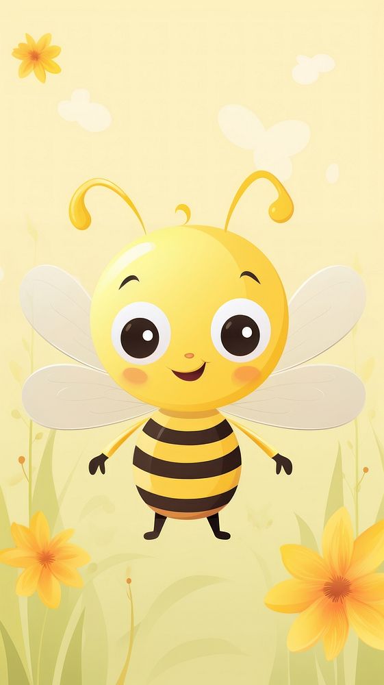  Bee outdoors cartoon animal. AI generated Image by rawpixel.