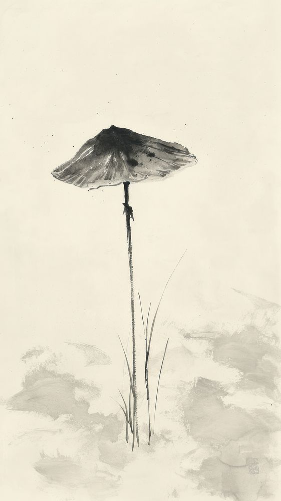 Mushroom drawing sketch paper.