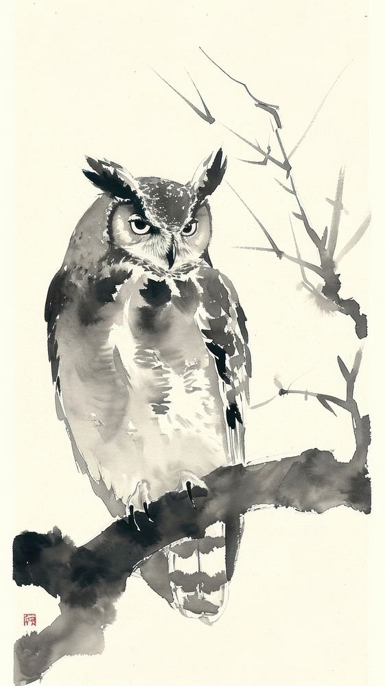 Owl owl drawing animal.