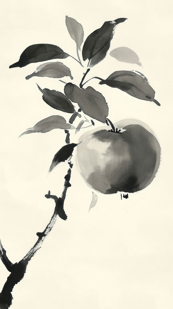 Apple painting plant apple.