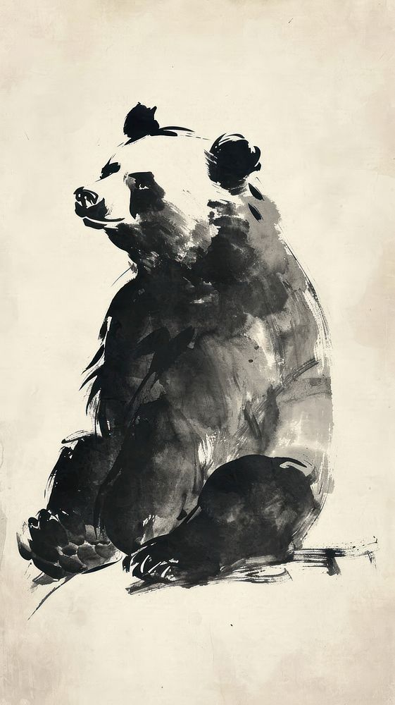 Bear painting animal bear.