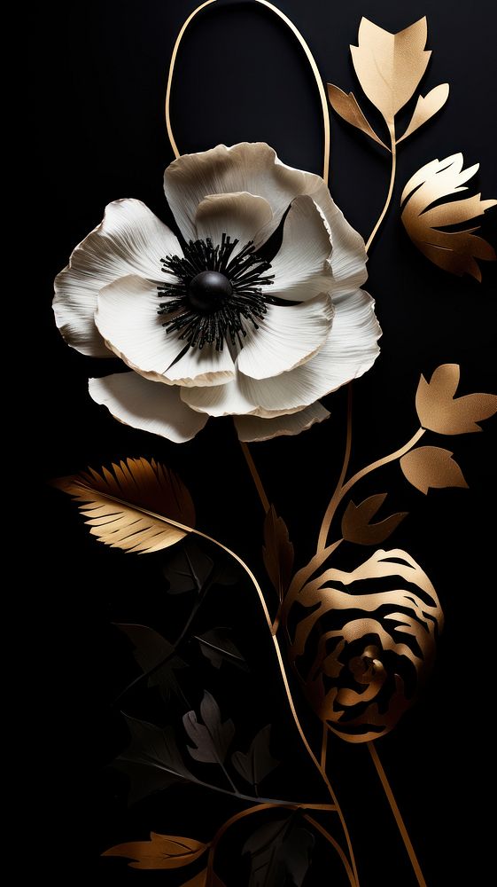  Flower plant black inflorescence. AI generated Image by rawpixel.