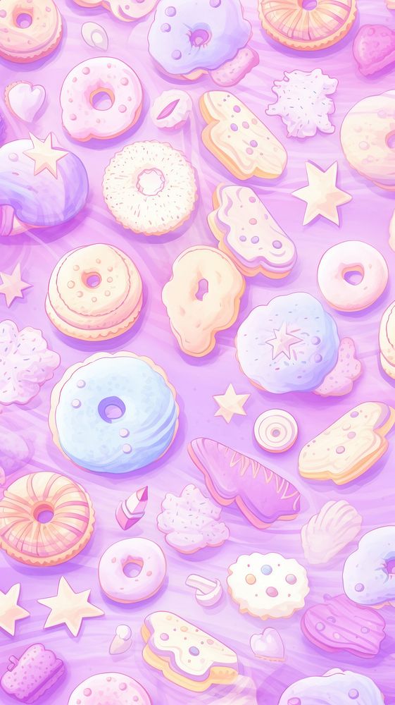  Backgrounds dessert pattern cookie. AI generated Image by rawpixel.