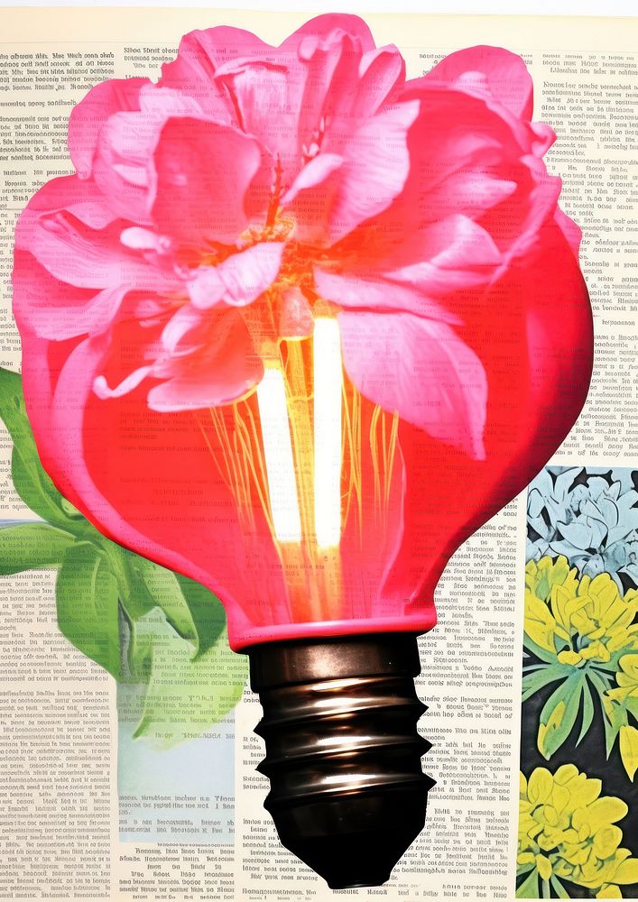 Light bulb with flower lightbulb blossom candle.