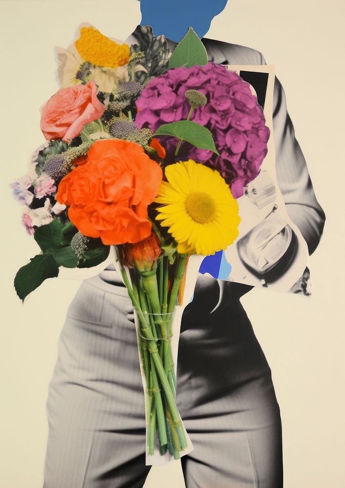 Minimal bouquet art graphics clothing.