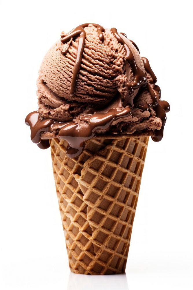 Chocolate ice cream cone chocolate dessert food.