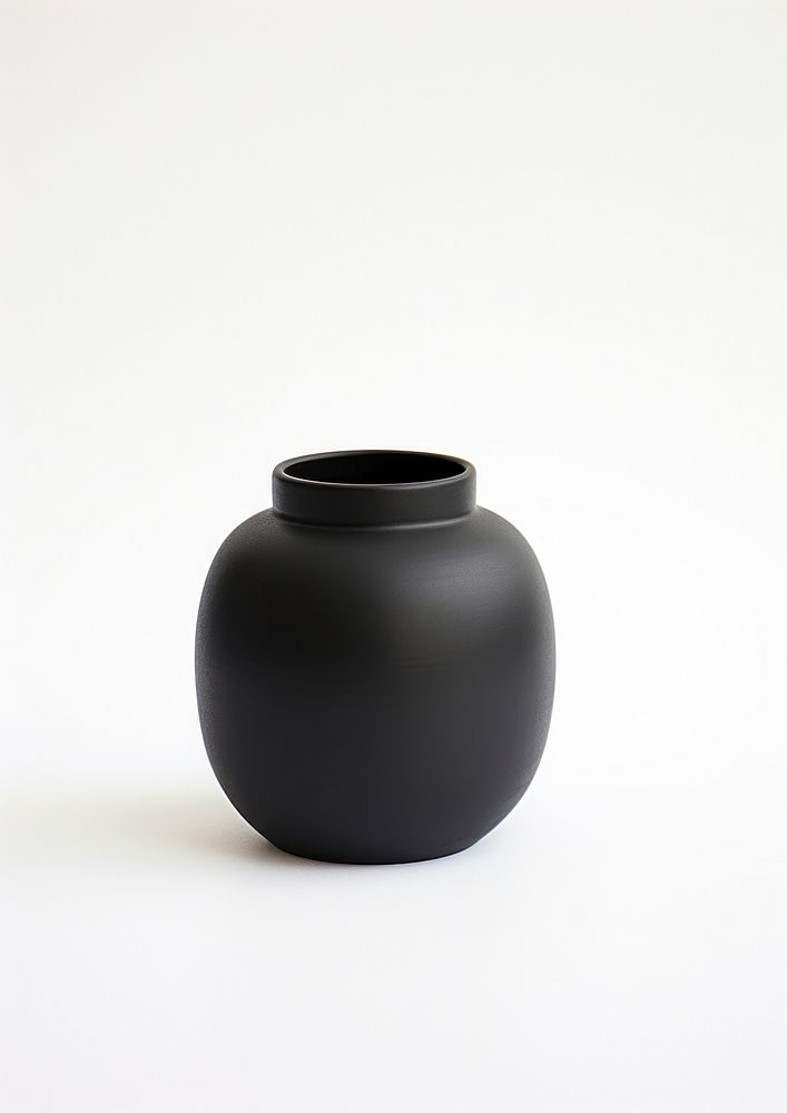 Budget black retro vase pottery white background simplicity.