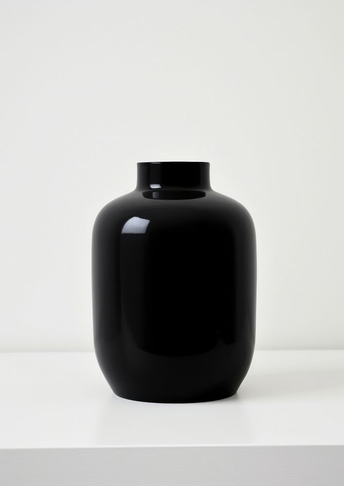 Budget black retro vase pottery bottle jar.
