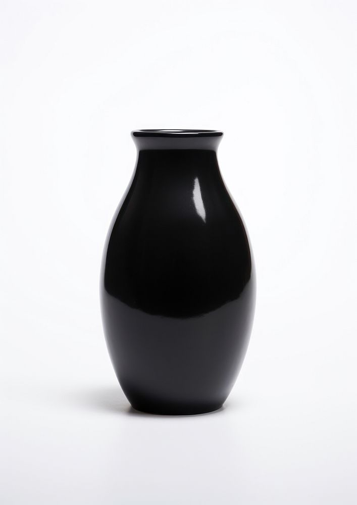 Budget black retro vase pottery white background simplicity.