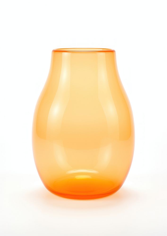 Vase glass jar white background.