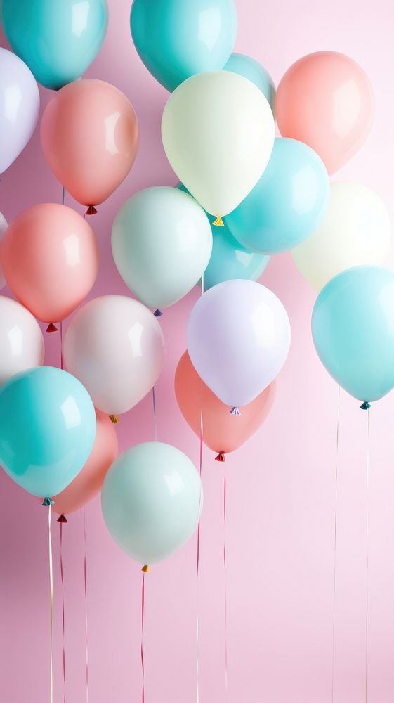  Balloon party backgrounds anniversary. AI generated Image by rawpixel.