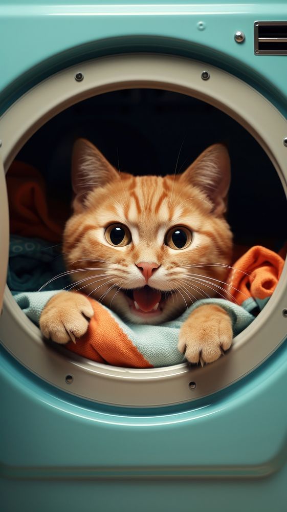  Appliance laundry washing mammal. AI generated Image by rawpixel.
