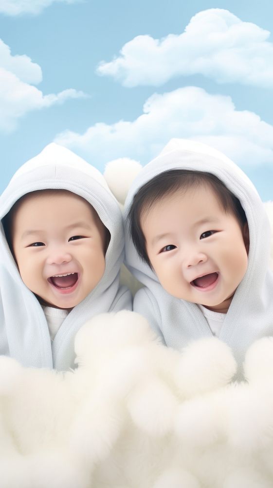  Laughing smiling cloud baby. AI generated Image by rawpixel.