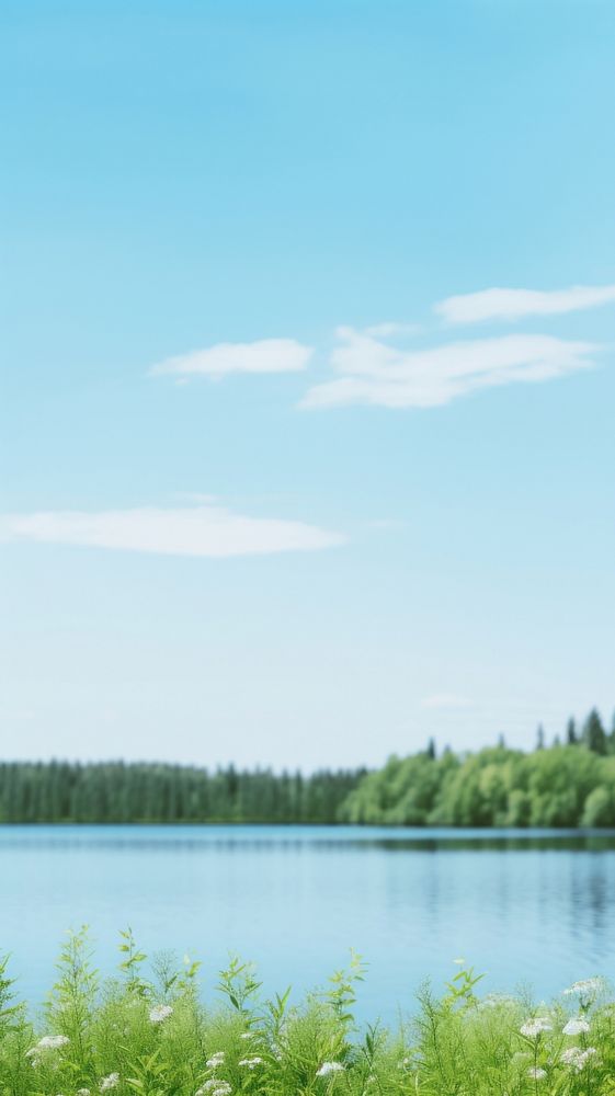  Nature lake landscape reservoir outdoors. AI generated Image by rawpixel.