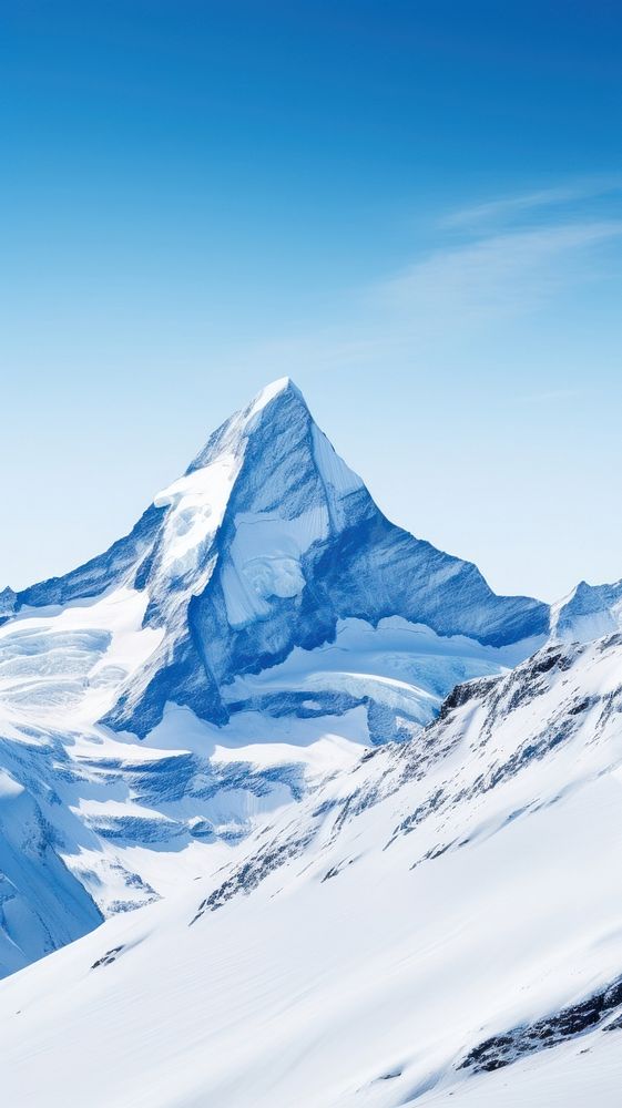  Snow mountain outdoors glacier nature. AI generated Image by rawpixel.