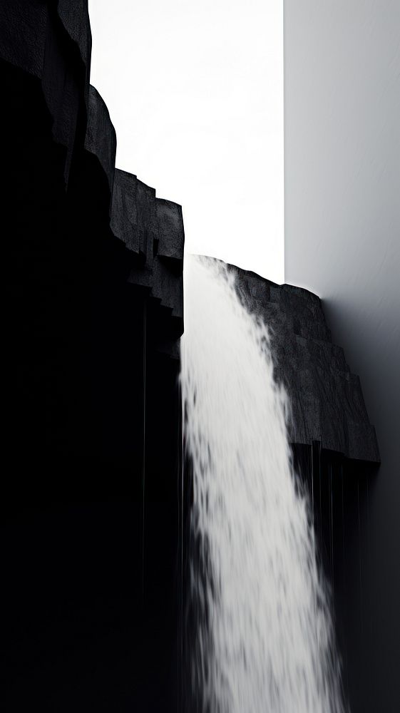  Waterfall wall architecture outdoors. AI generated Image by rawpixel.