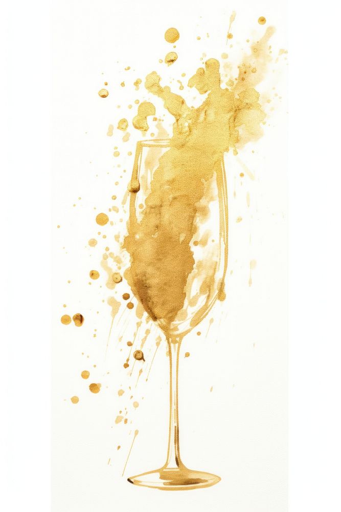Champagne glass white background refreshment. AI generated Image by rawpixel.