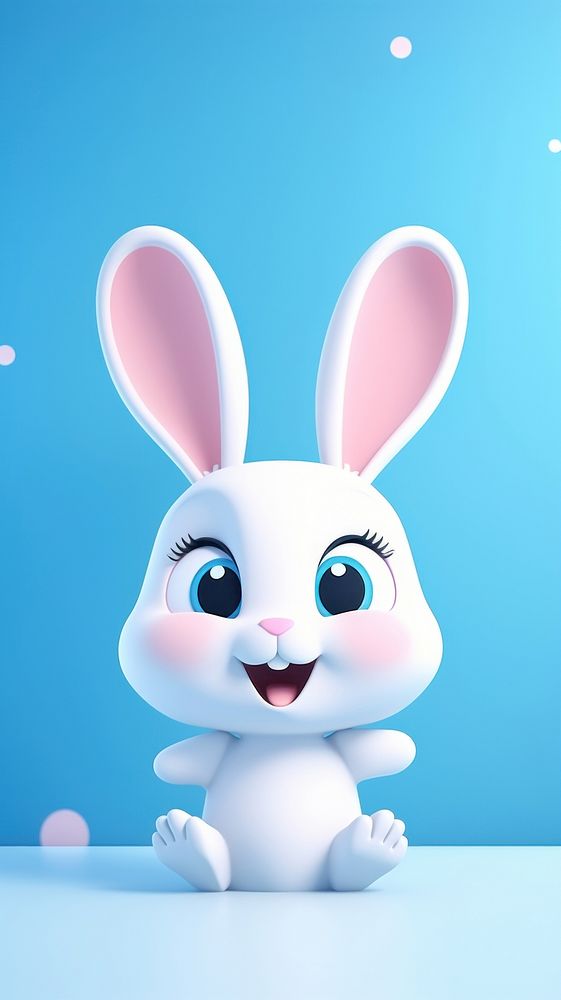 Cute rabbit background cartoon animal | Premium Photo Illustration