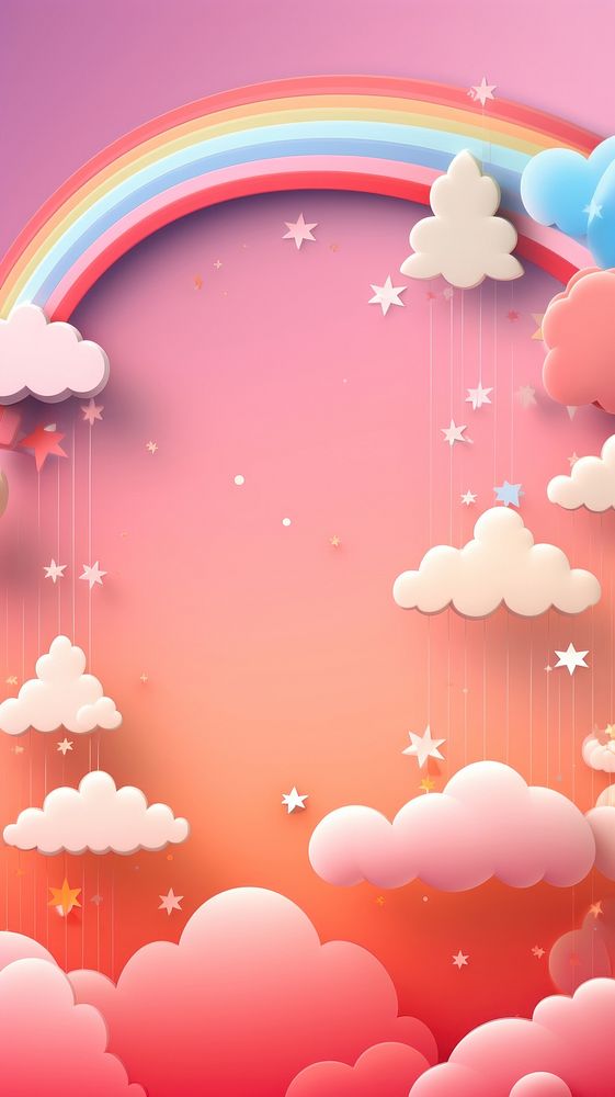 Rainbow with clouds backgrounds outdoors nature.